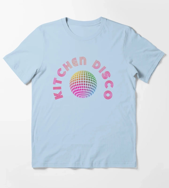 Retro Kitchen Disco Ball T-Shirt Sky Blue