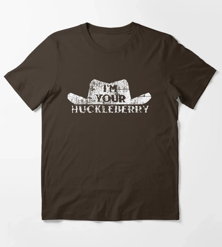 Retro Mens Doc Retro Holliday IM Your Huckleberry Distressed Cool Gift T-Shirt Brown