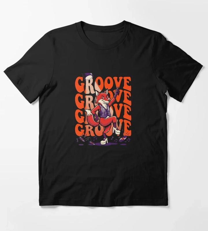 Retro Pop Art Dancing Fox Disco Groove T-Shirt