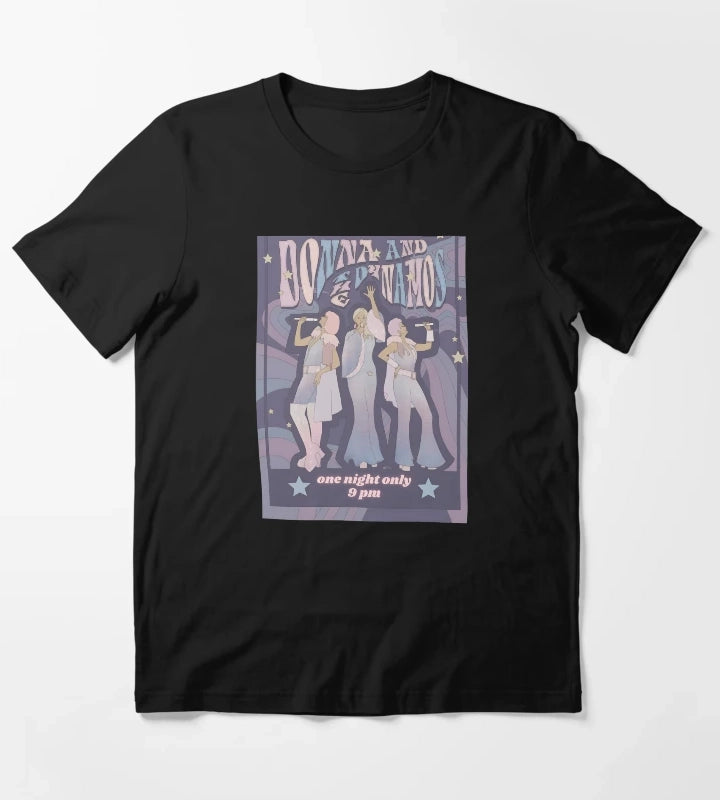 Retro Pop Group Show Advertisement Print T-Shirt
