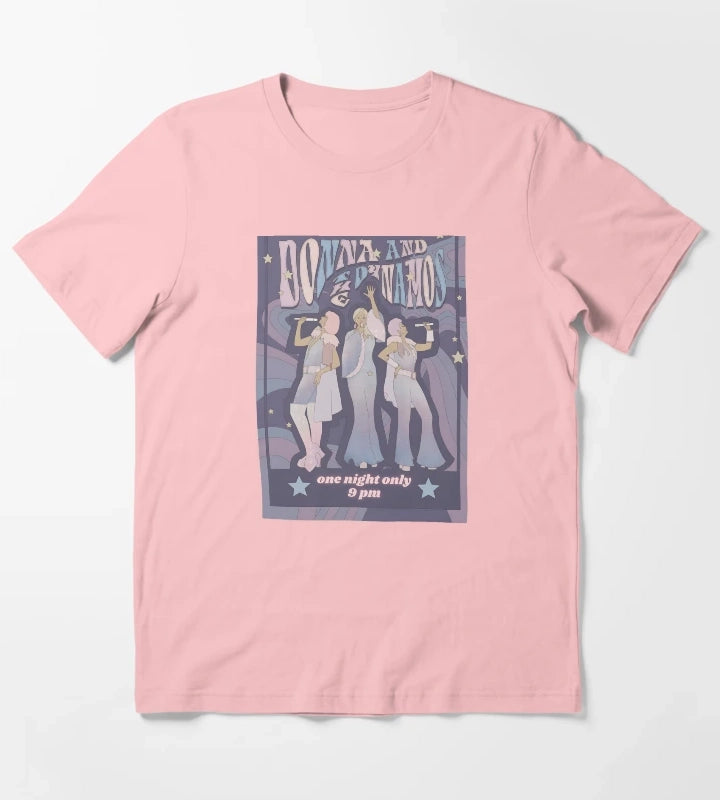 Retro Pop Group Show Advertisement Print T-Shirt Dark Grey