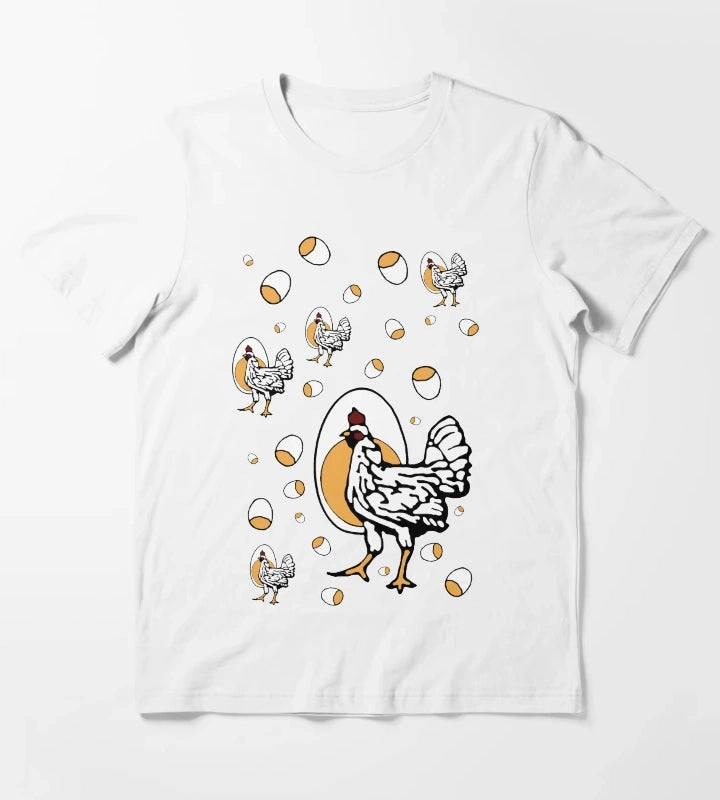 Retro Roseanne Chickens T-Shirt White