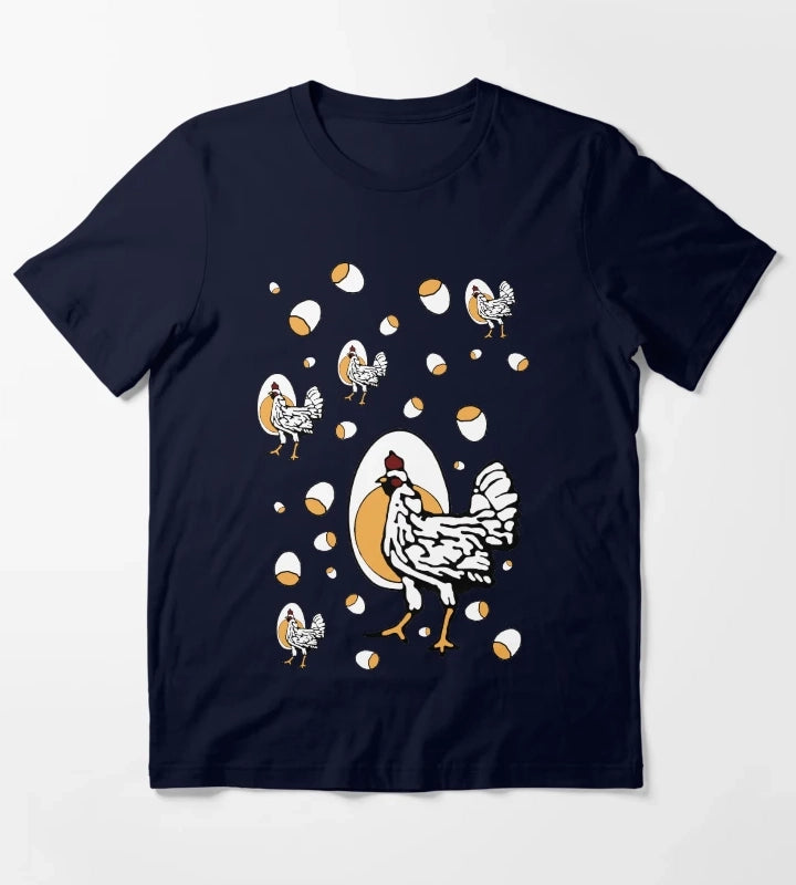 Retro Roseanne Chickens T-Shirt Navy