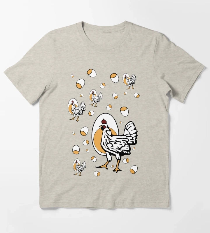 Retro Roseanne Chickens T-Shirt Cream