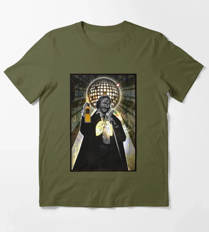Retro Vintage Role Disco Elysium Playing Game Love You T-Shirt Olive Green