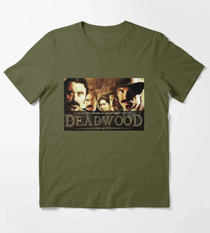 Retro Vintagets Deadwood South Dakota Halloween T-Shirt Olive Green