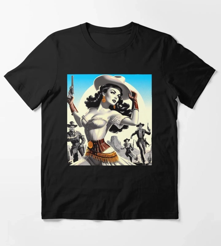 Retro Western Pinup T-Shirt