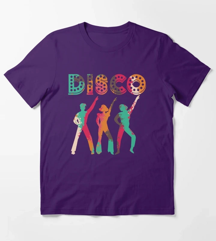 Retro colours 70s Disco Dance Party T-Shirt Purple
