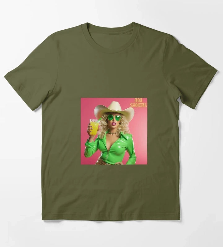 Retro cowgirl T-Shirt Olive Green