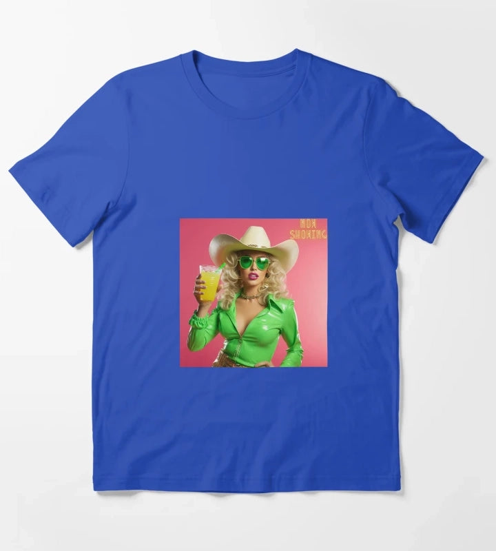 Retro cowgirl T-Shirt Blue