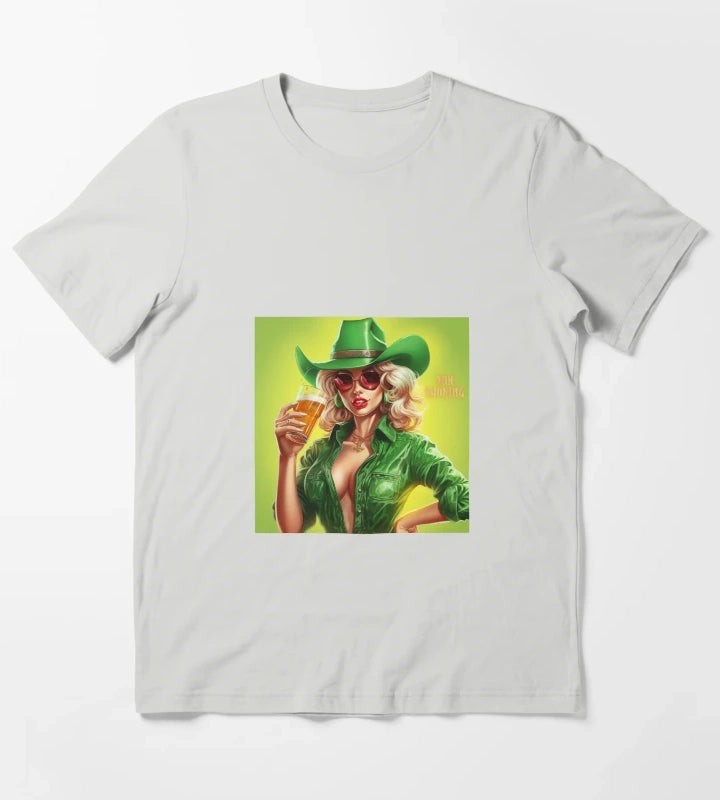 Retro cowgirl disco colours T-Shirt Light Grey