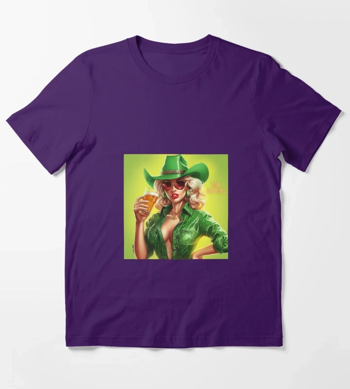 Retro cowgirl disco colours T-Shirt Purple