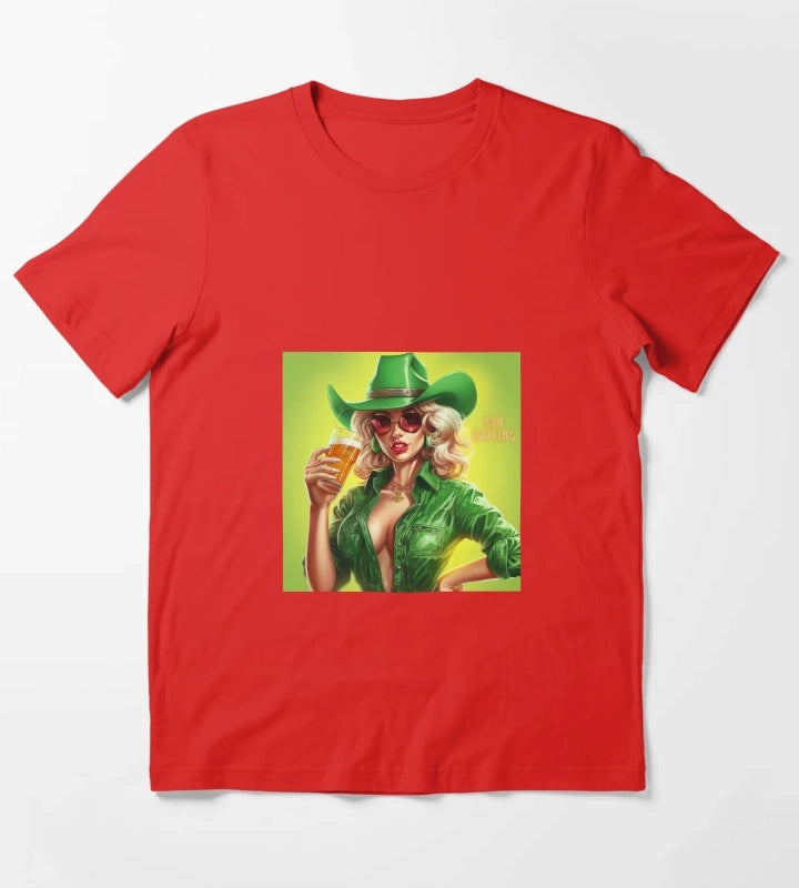 Retro cowgirl disco colours T-Shirt Red