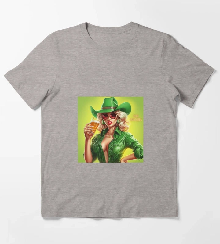 Retro cowgirl disco colours T-Shirt Heather Grey