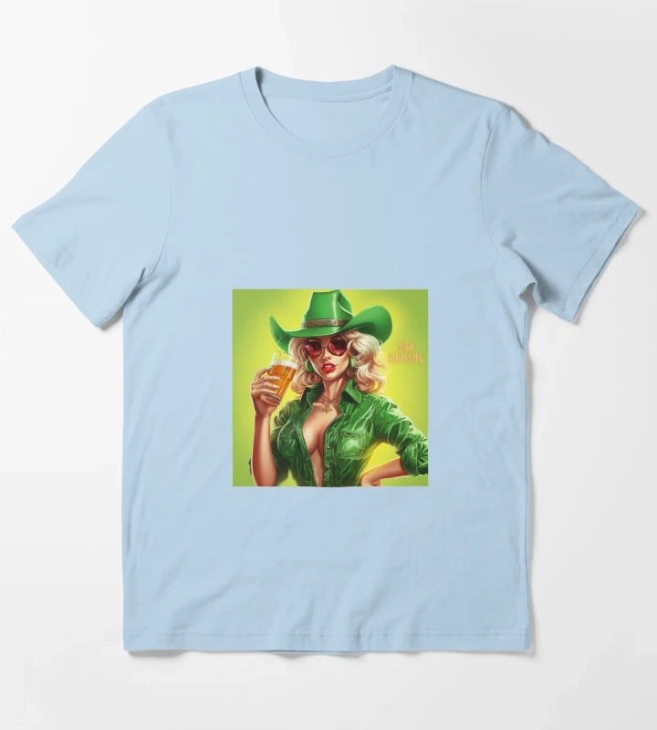 Retro cowgirl disco colours T-Shirt Sky Blue