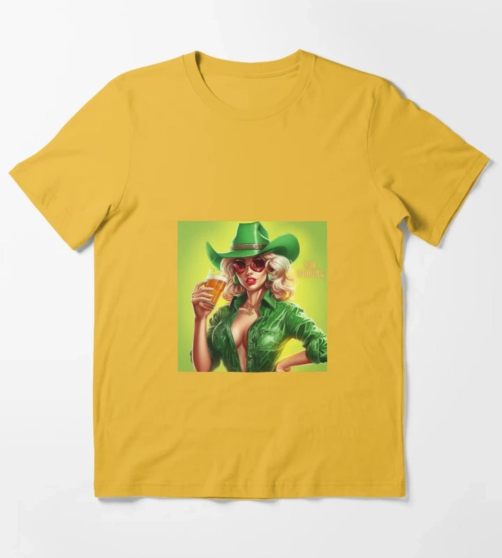 Retro cowgirl disco colours T-Shirt Yellow