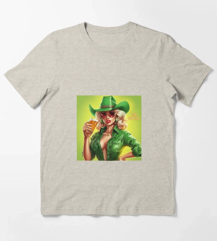 Retro cowgirl disco colours T-Shirt Cream
