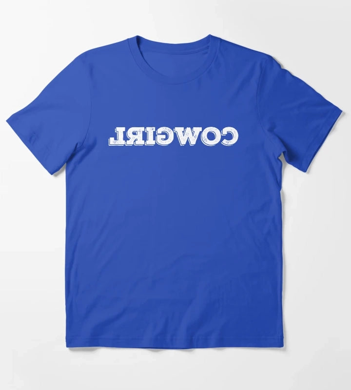 Reverse Cowgirl T-Shirt Blue