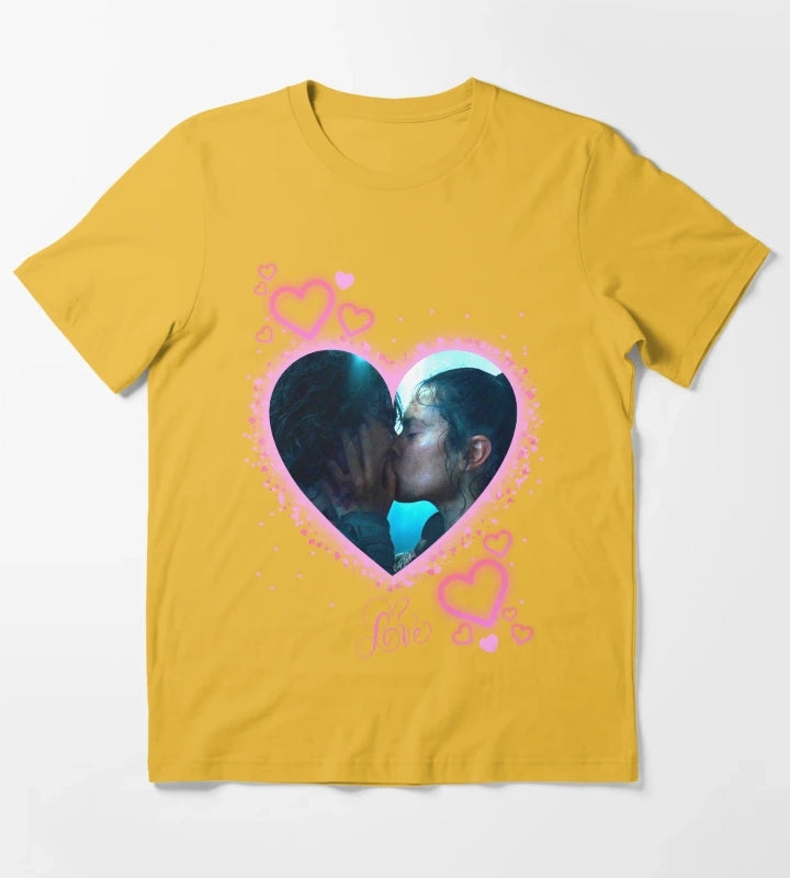 Reylo Kiss Pink Theme T-Shirt Yellow