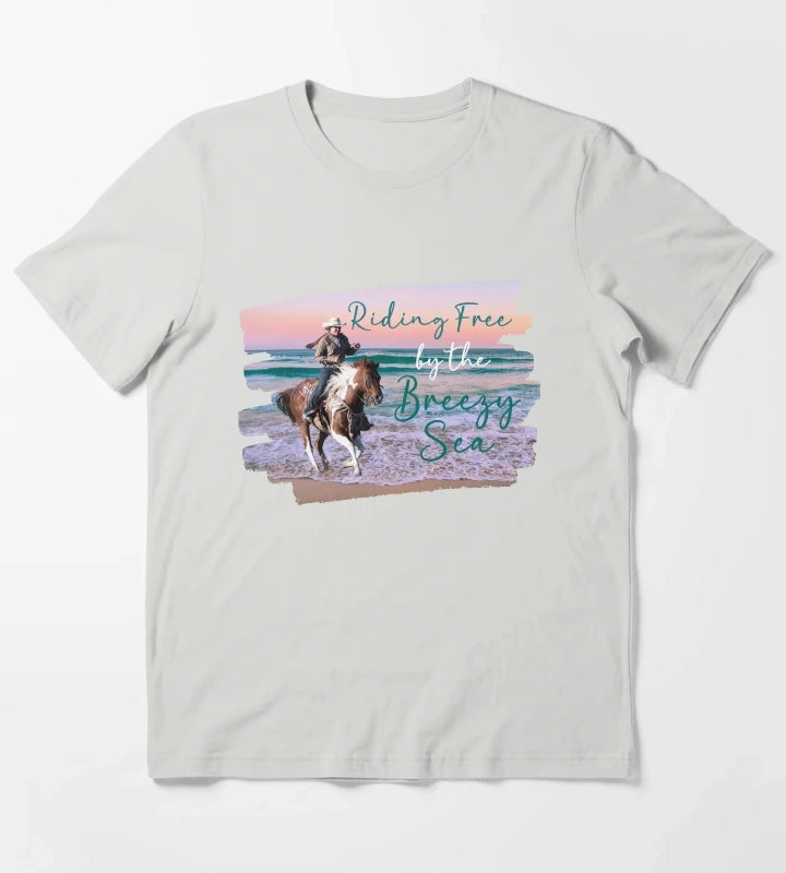 Riding Free by the Breezy Sea T-Shirt Light Grey