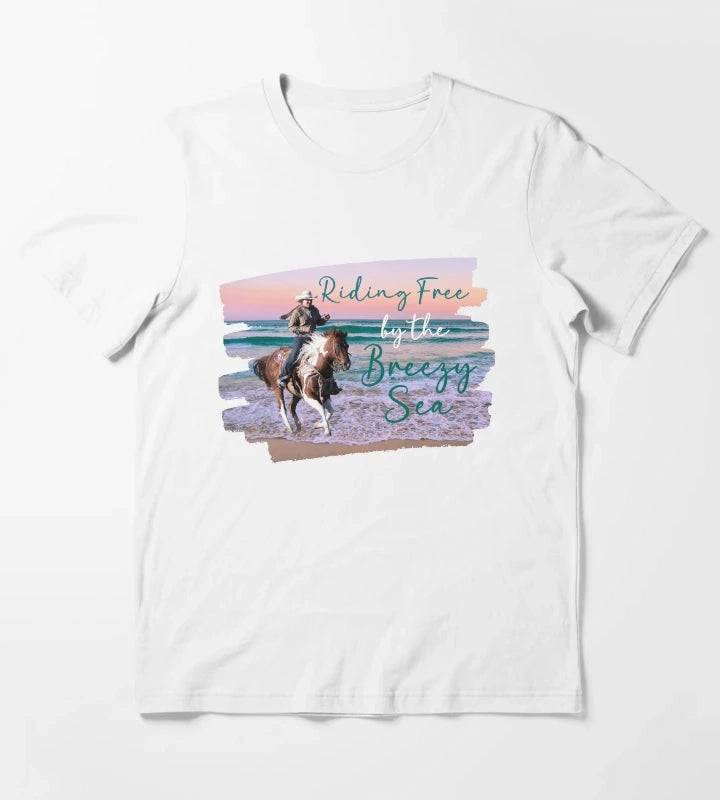 Riding Free by the Breezy Sea T-Shirt White