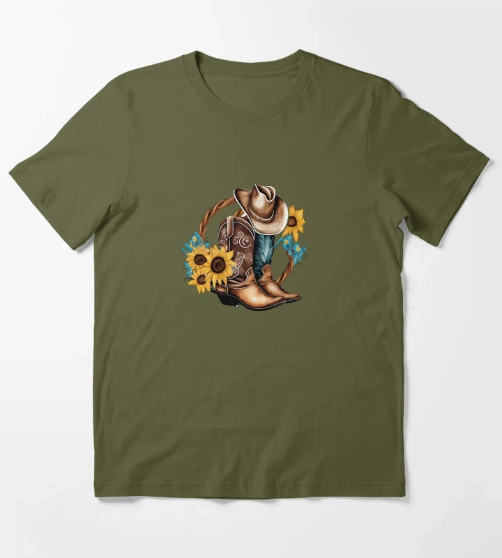 Riding the Dusty Trails The Chronicles of Eli McAlister T-Shirt Olive Green