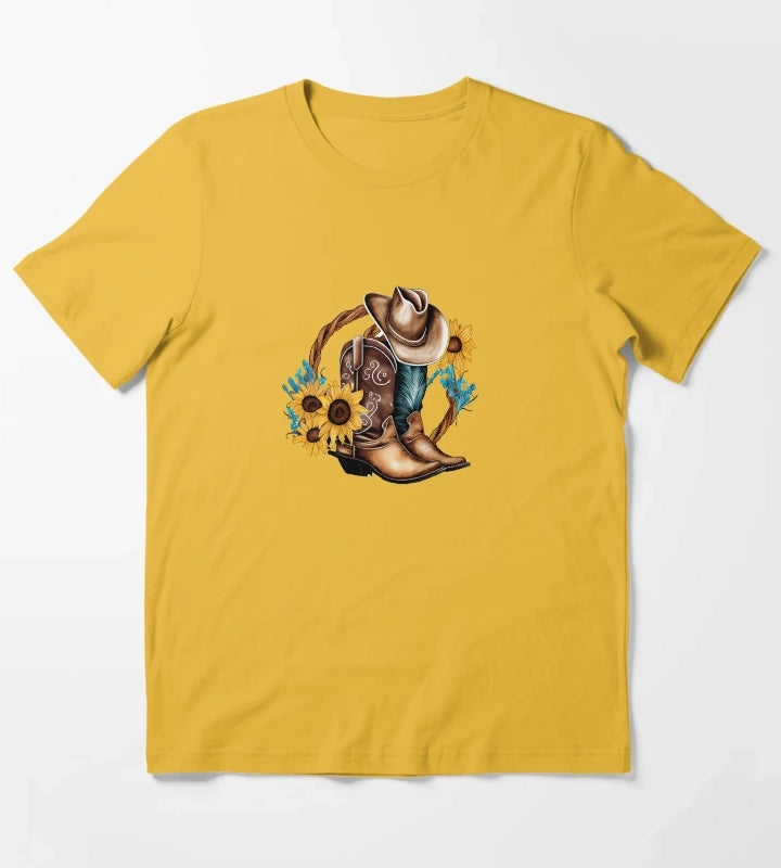 Riding the Dusty Trails The Chronicles of Eli McAlister T-Shirt Yellow