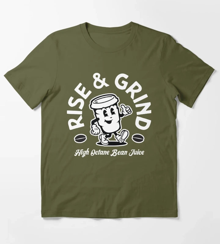 Rise and Grind T-Shirt Olive Green