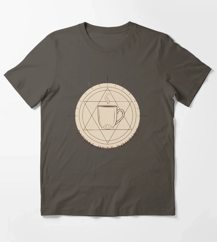 Ritual Over Routine Mindful Coffee Lifestyle Shirt 2 T-Shirt Dark Grey