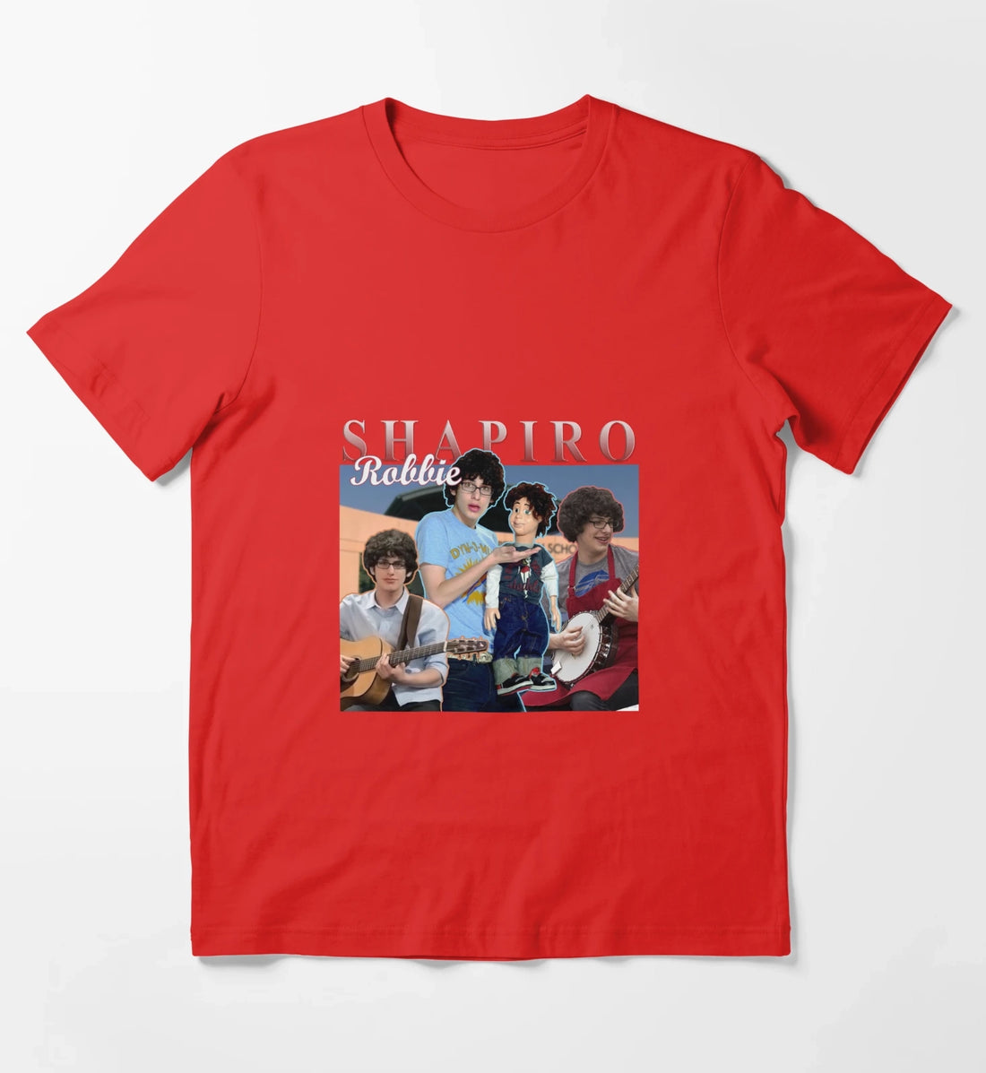 Robbie Shapiro Retro Homage Design T-Shirt Red