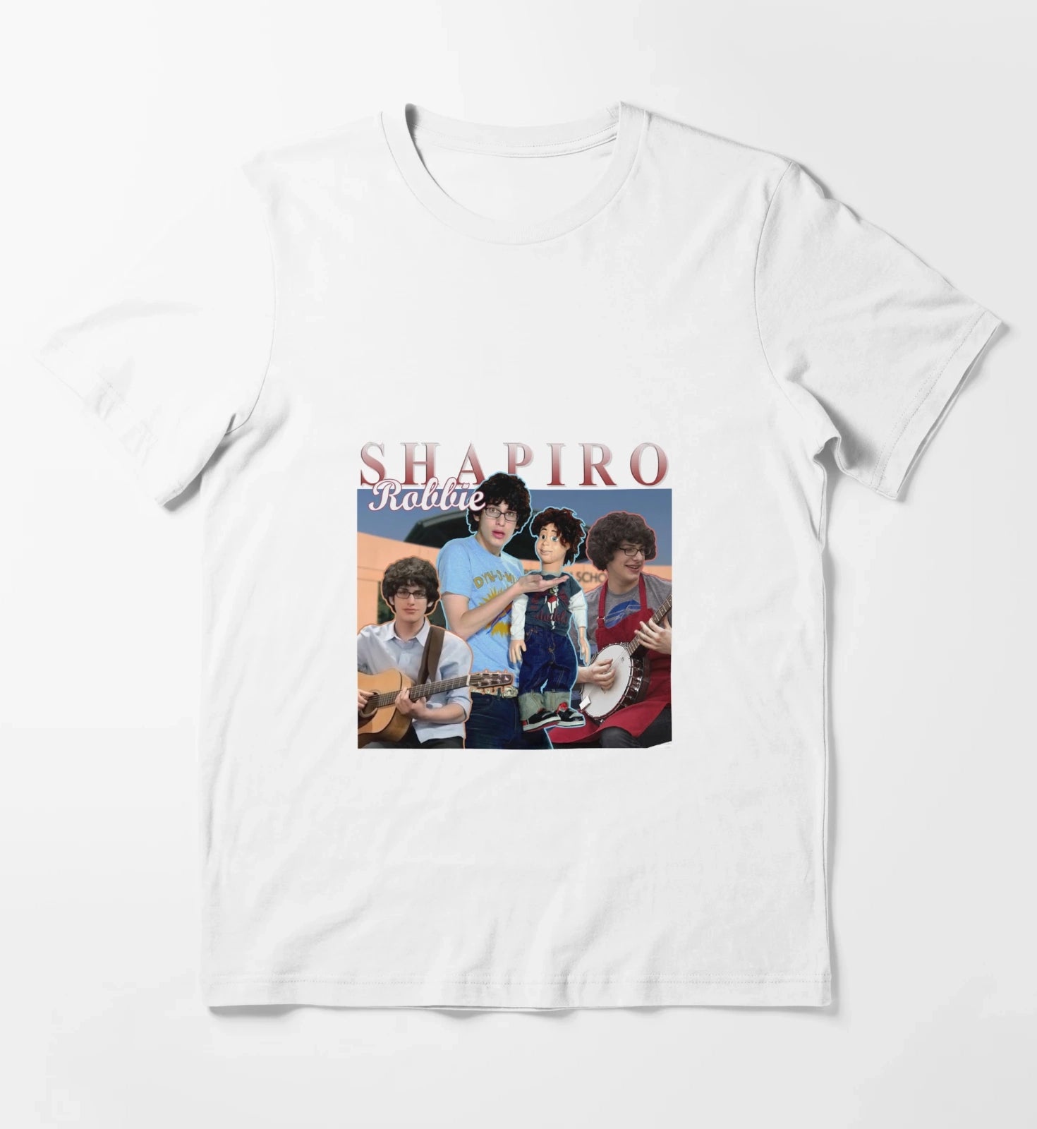 Robbie Shapiro Retro Homage Design T-Shirt White