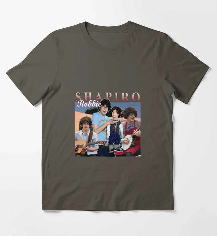 Robbie Shapiro Retro Homage Design T-Shirt Dark Grey
