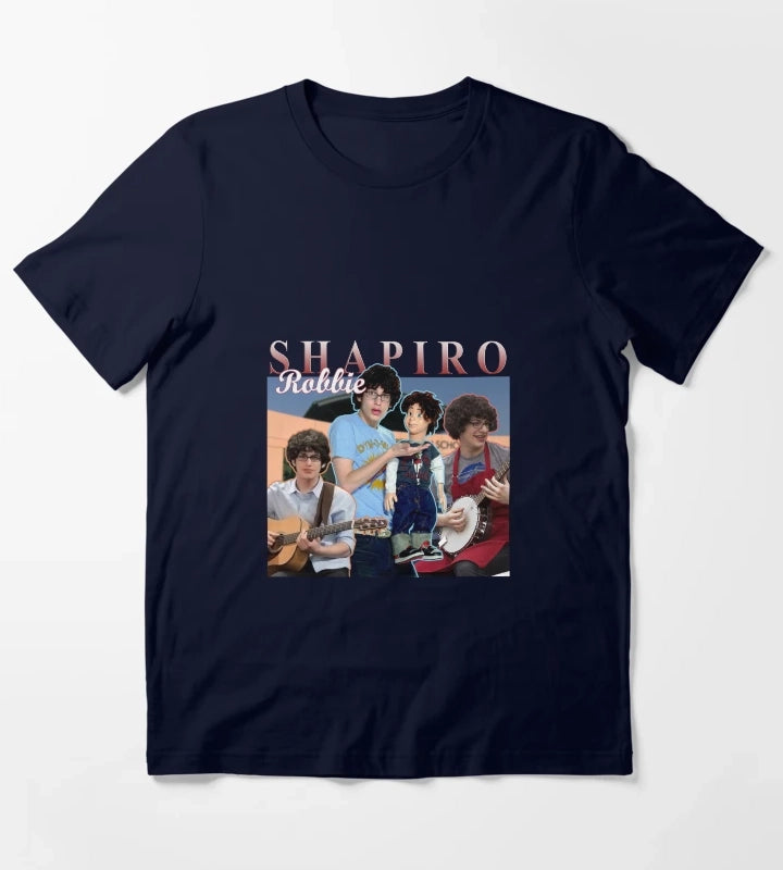 Robbie Shapiro Retro Homage Design T-Shirt Navy