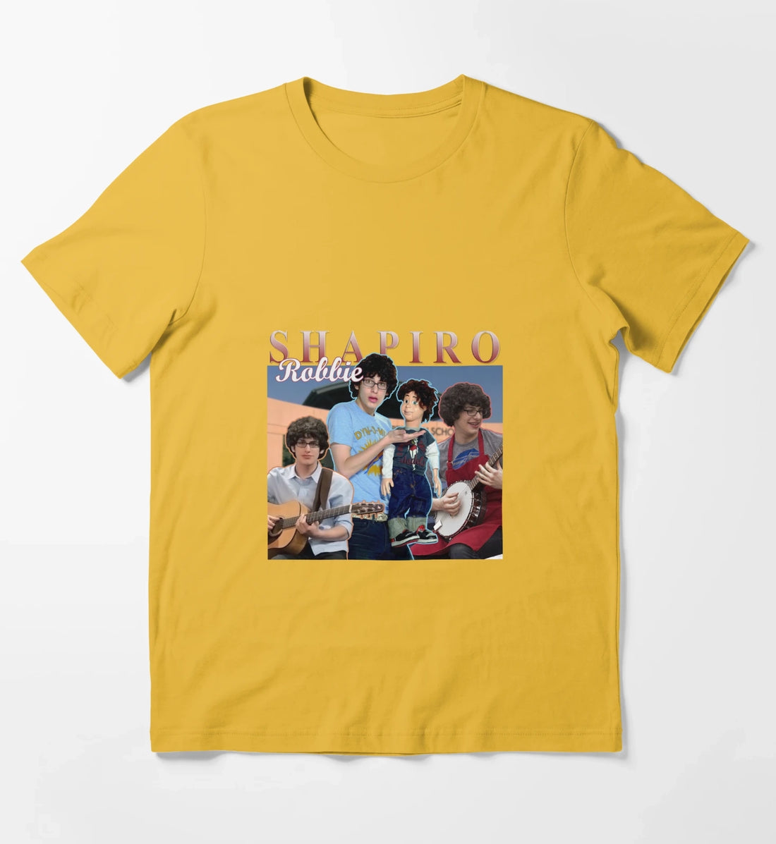 Robbie Shapiro Retro Homage Design T-Shirt Yellow