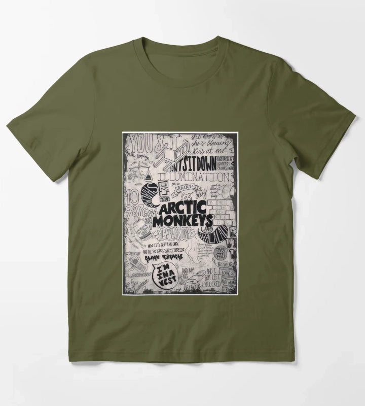 Rock Band Artics 2 T-Shirt Olive Green