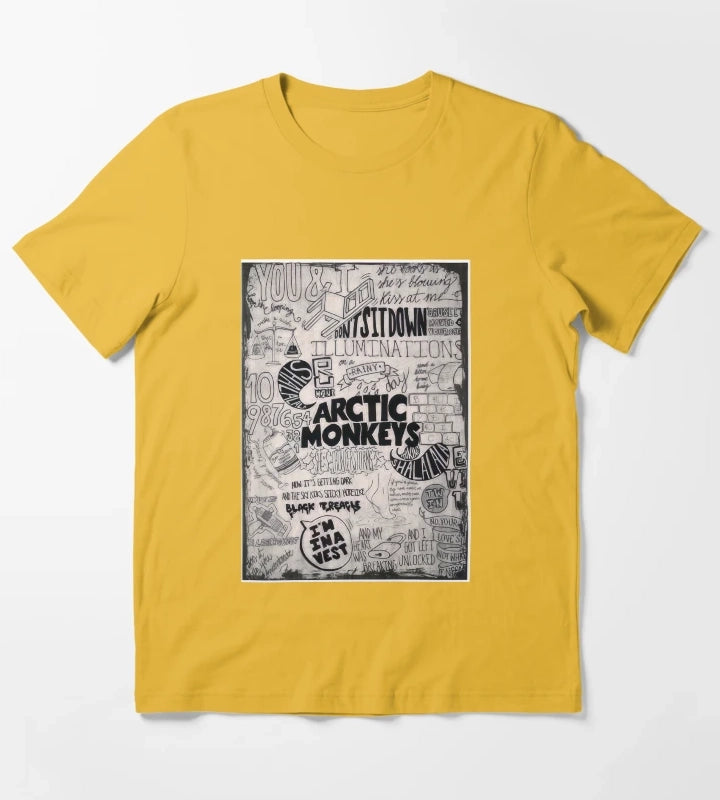 Rock Band Artics 2 T-Shirt Yellow