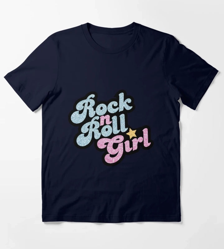 Rock n Roll Girl T-Shirt Navy