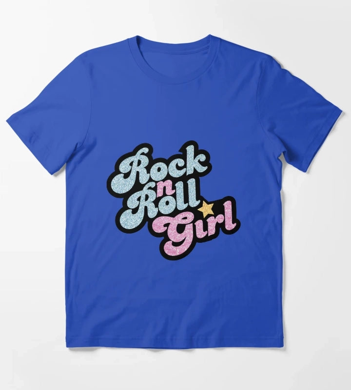 Rock n Roll Girl T-Shirt Blue
