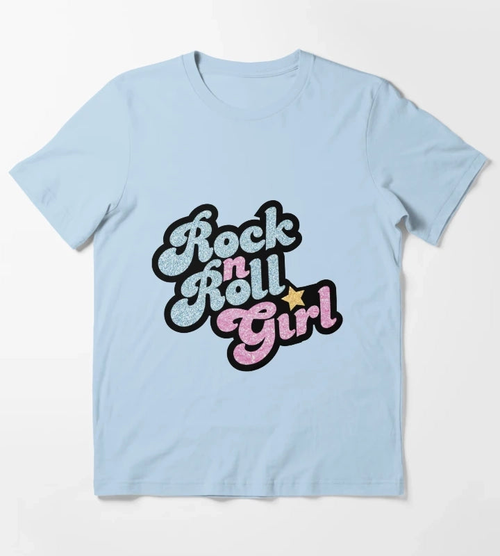 Rock n Roll Girl T-Shirt Sky Blue