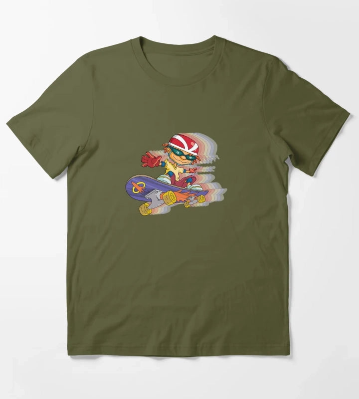 Rocket Power Speed Skate T-Shirt Olive Green
