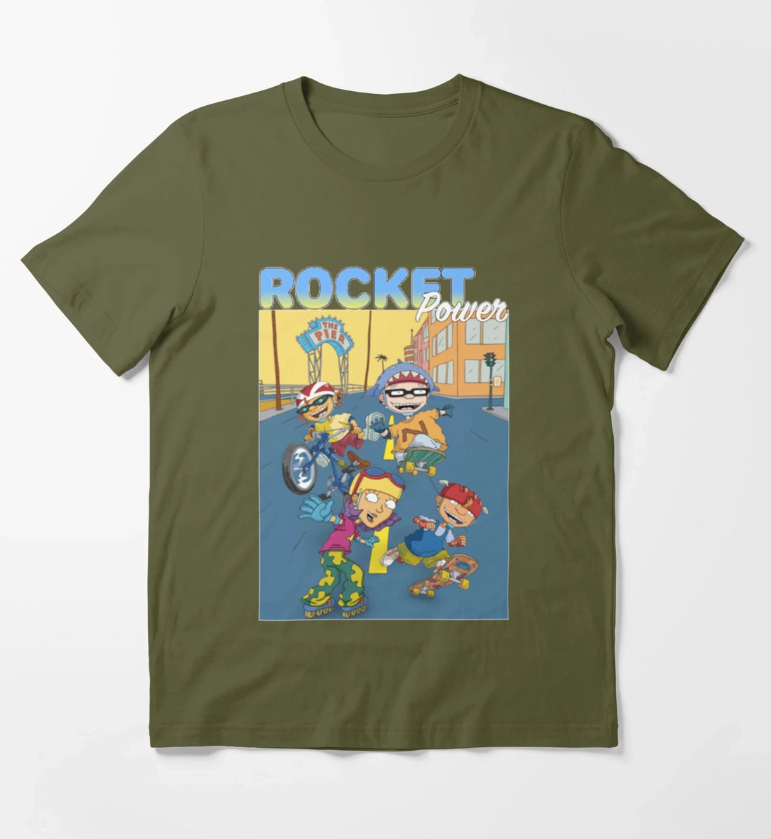 Rocket Power T-Shirt Olive Green