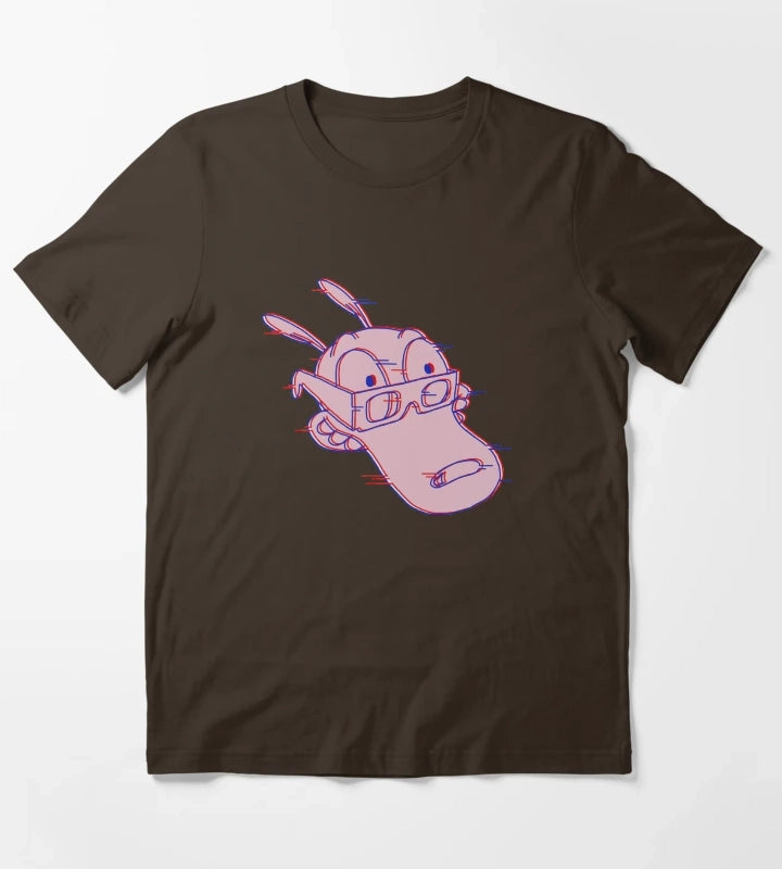 Rockos Glitchy Life T-Shirt Brown