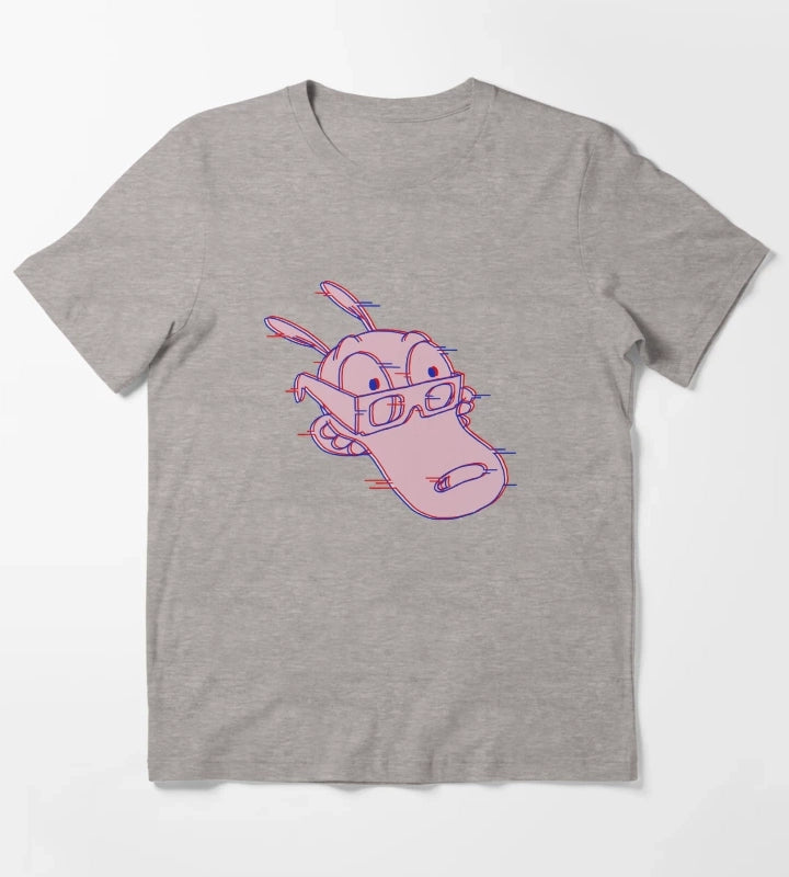Rockos Glitchy Life T-Shirt Heather Grey