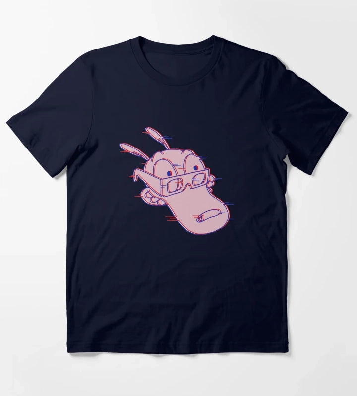 Rockos Glitchy Life T-Shirt Navy