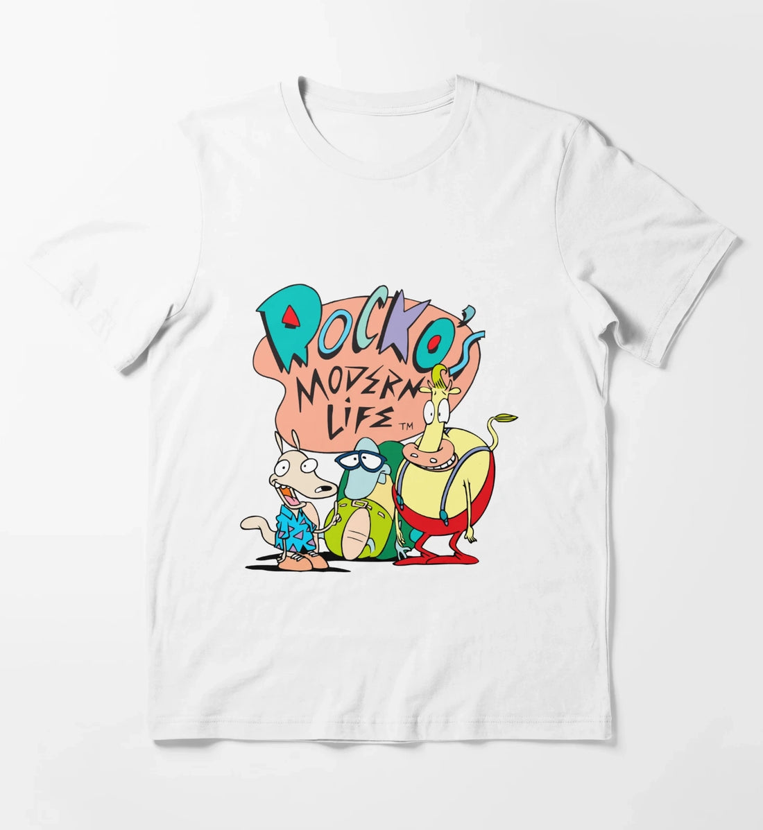 Rockos Modern Life Original Logo Trio T-Shirt White