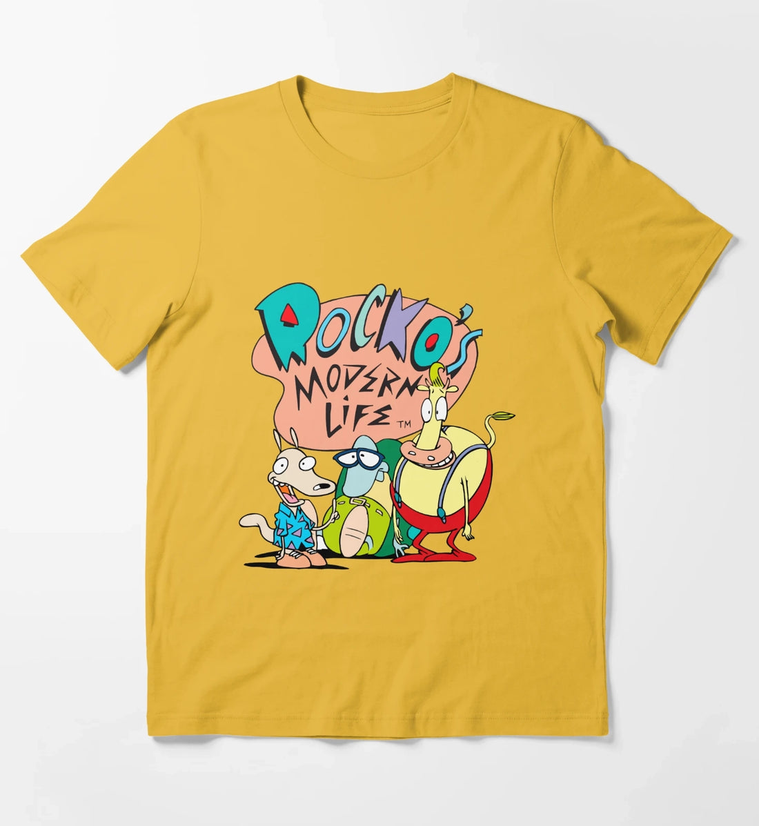 Rockos Modern Life Original Logo Trio T-Shirt Yellow