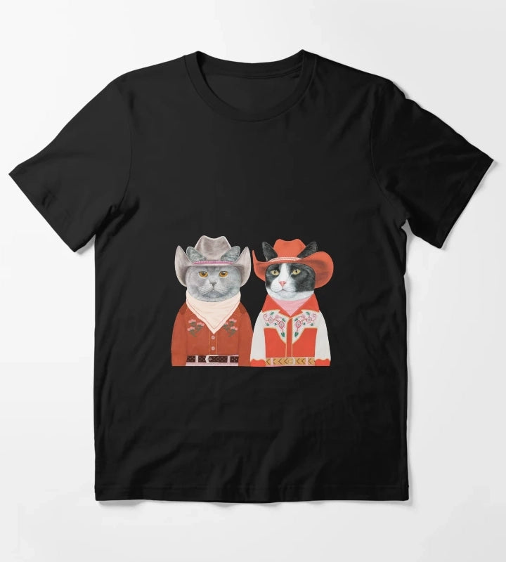 Rodeo Cats Bristish Shorthair Tuxedo Cat T-Shirt