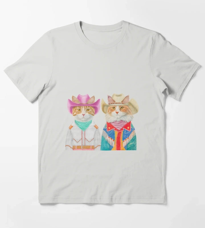 Rodeo Cats Ginger Cats T-Shirt Light Grey