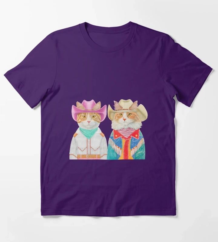 Rodeo Cats Ginger Cats T-Shirt Purple