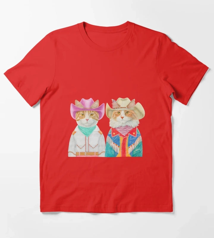 Rodeo Cats Ginger Cats T-Shirt Red